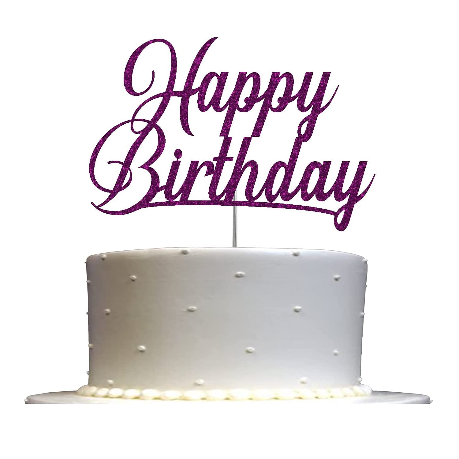 Happy Birthday Glitter Cake Topper, Birthday Party Decorations ...