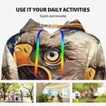 thumbnail image 4 of Lsque Eagle With USA Flags Pattern Casual Women's Hoodie,Hooded Sweatshirt with Kangaroo Pocket,Pullover Hoodie with Eye-catching Drawstrings-Small, 4 of 7