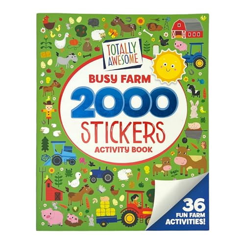 Pre-Owned Totally Awesome 2000 Stickers Busy Farm Activity Book: 36 Fun Farm Activities! (Misc.) 1680528548 9781680528541