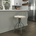 thumbnail image 3 of Hillsdale Furniture Worland Metal Adjustable Height Swivel Stool with Back, Pewter Metal with Gray Finished Wood, 3 of 5