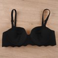 thumbnail image 4 of Yyeselk Women's Seamless Push Up Bras No Underwire Detachable Straps Sexy Lift Up Bra Comfort Wireless High Support Full Coverage Bra Black XS, 4 of 6