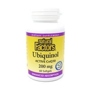 Natural Factors Ubiquinol Active Coenzyme Q10 200mg-60 Softgels