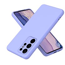 Allytech Liquid Silicone Case for Samsung Galaxy S24 Ultra, [Silky Touch] Soft Microfiber Lining Shockproof Anti-Fingerprint Case, [Slim & Light] Full Camera Protection Solid Color Case, Purple