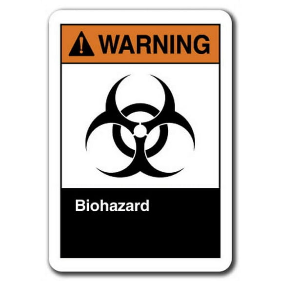 Warning Sign - Biohazard 7"x10" Plastic Safety Sign ansi osha