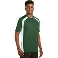 thumbnail image 4 of Sport-Tek Dry Zone Colorblock Crew-4XL (Forest Green/White), 4 of 6