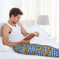 thumbnail image 4 of Yiaed Sunflowers Print Men's Lounge Pants, Loose PJ Bottoms, Long Pajama Pants for Men-X-Large, 4 of 5