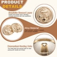 thumbnail image 3 of 20pack Metal Blazer Button, 11mm/0.43" Decorative Round Sewing Shank Buttons, Nautical Style Patterns for Men Women Suit Coat Jacket Uniform, Gold, 3 of 6