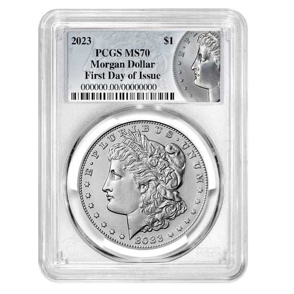 2023 $1 Morgan Silver Dollar PCGS MS70 FDOI Morgan Label