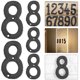 thumbnail image 4 of WDOplteas 5 Piezas Metal Número Digital Hierro Fundido Casa Signo Placa Puerta DIY Pared (8), 4 of 9