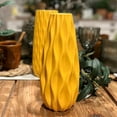 thumbnail image 6 of Iconic Scandi Ripple Vases, Set of 2, Bold Pop Yellow, Smooth Glazed, Ceramic Stoneware, Contemporary Table Decor, 9.5 Inches Tall, 6 of 6