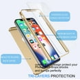 thumbnail image 4 of Cases for Apple iPhone XS Max / iPhone XS / iPhone XR / iPhone X, Njjex Ultra Thin Hard Slim Case Full Protective With Tempered Glass Screen Protector Case Cover -Gold, 4 of 4