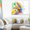 thumbnail image 3 of Design Art  Multi Color Flower Fusion Canvas Print, 3 of 3