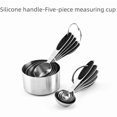 thumbnail image 1 of 5-Piece Stainless Steel Measuring Tool Set: Rust-Resistant Measuring Cups & Spoons for Baking, Coffee & Cooking | Easy-to-Clean, Modern Design | Export-Quality Kitchen Essentials for Precise, 1 of 5