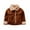 Brown, variant on Baby Girls Boys Warm Jacket Cute Printed Solid Long Sleeve Baby Boy Photoshoot Outfits for Baby Boys 18-24 Months