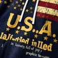 thumbnail image 4 of USA 250th Anniversary Sweatshirt, 4th of July Hoodie Men Waffle Tactical Hoodie Patriotic Men's Long Sleeve Pullover Shirts, 4 of 5