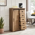 thumbnail image 5 of Brown 47.64 in. H Accent Cabinet with 5 Drawers and 4 Shelves, 5 of 11