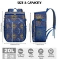 thumbnail image 3 of Gothic Solar and Astronomical Pattern Backpack Cooler – Leakproof Insulated Cooler Bag with Moon Phase and Star Map Design, 3 of 6