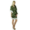 thumbnail image 4 of Bimba Women Kimono Sleeve Short Satin Robe Bride Bridesmaid Robe Lace Coverup, 4 of 8