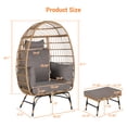 thumbnail image 4 of BTMWAY Adult Steel Egg Hanging Chair with Stand and Removable Cushion, Black Set of 2, 4 of 8