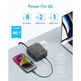 thumbnail image 2 of Regleta de alimentación Anker A9183 8 tomas de corriente alterna, 2 USB-A, 1 USB-C de 20 W, 2 of 6