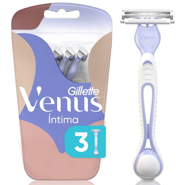 Rastrillo Gillette Venus Íntima con Barrera Protectora Anti-irritación, 3 pzas