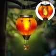 thumbnail image 5 of Hot Air Balloon Solar Lantern with Flickering Flame Lights，Hanging Solar Lanterns Outdoor Lights ，Waterproof Lanterns Garden Patio Yard Party Decor (Yellow), 5 of 7