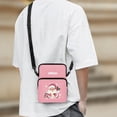 thumbnail image 3 of FUIALDOLG Stretch Polyester Crossbody Purse with Pockets Portable Crossbody Bags for Travel, Pink Santa Claus Theme Shoulder Purse, 3 of 8