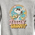 thumbnail image 3 of Peanuts - Feelin Groovy Snoopy And Woodstock - Toddler And Youth Crewneck Fleece Sweatshirt, 3 of 6