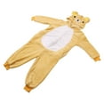 thumbnail image 2 of Pijama de una pieza de dibujos animados, lindo oso de franela de peluche, mono de animal para dormir para niños en casa, amarillo, 105/47,2 pulgadas, 2 of 14