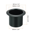 thumbnail image 2 of Uxcell Aluminum Drop-in Cup, 2.36" x 3.2" Drink Can Holder Poker Table Cup Holder Insert, Black, 2 of 6