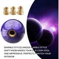 thumbnail image 5 of Round Ball Shift Knob Universal Marble Style Gear Shift Knob 5 6 Speed for Manual Automatic Vehicles with Adapters (Purple), 5 of 12