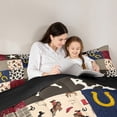 thumbnail image 5 of Castle Fairy Western Cowboy Bedding Comforter Set 2pcs for Boys Girls,Geometric Plaid Twin Comforter Sets Microfiber,Texas Star Horseshoe Breathable Bedding Set,Lightweight Room Decor,Reversible, 5 of 8