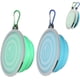 thumbnail image 1 of Cuenco plegable con tapas, paquete de 2 cuencos de viaje para perros, cuenco portátil plegable para agua para gatos, para caminar, acampar, azul claro y verde, 350 ml de diámetro, 13 cm, 1 of 5