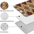 thumbnail image 5 of Brown Geometric Triangle Diamond Pattern Bathroom Rugs Sets 3 Piece,Toilet Cover Set,Absorbent Non Slip Bathroom Mats Sets with U-Shaped Contour Rug Toilet Rug Set, 5 of 5