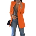thumbnail image 4 of Chaqueta de mujer, chaqueta de trabajo con solapa, conjunto ligero, trajes casuales, ropa holgada, para proteger abierto y elegante para la calle - Naranja 4XL Yinane Traje de rebeca de mujer, 4 of 7