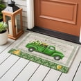 thumbnail image 4 of Entryway Rug 2'x3', St. Patrick's Day Small Rug for Kitchen Bathroom Door Mat Indoor Entrance, Green Truck Shamrock Gold Coin Wooden Non-Slip Area Rugs Floor Mats Carpet Front Door Rugs, 4 of 8