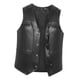 thumbnail image 4 of Chaleco de cuero PU para hombre para trabajo al aire libre senderismo pesca , Negro, 3xl, 4 of 8