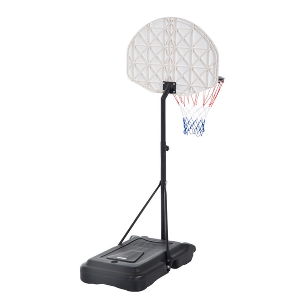 Backboard Adjustable Pool Basketball Hoop System Stand Kid Poolside Swimming Water Maxium Applicable Ball Model 7#, 28" x 19" White & Black