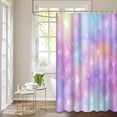 thumbnail image 2 of 4 Pcs Rose Gold Foil Shower Curtain Sets with Rugs for Bathroom Decor,Marble Bathroom Shower Curtain Sets,Pale Pink Blue Bathroom Sets with Shower Curtain and Rugs, 2 of 7