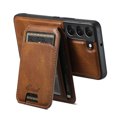 thumbnail image 5 of Allytechgroup Wallet Case for Samsung Galaxy S22 Plus Compatible with MagSafe Detachable Pocket Wallet Magnetic Card Bag PU Leather Case with Kickstand Credit Card Slots Wireless Charging - Brown, 5 of 10
