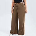 thumbnail image 6 of Women High Waisted Plus Size Yoga Pants Stretchy Wide Leg Yoga Trousers With Pockets Baggy Workout Running Leggings, 6 of 6