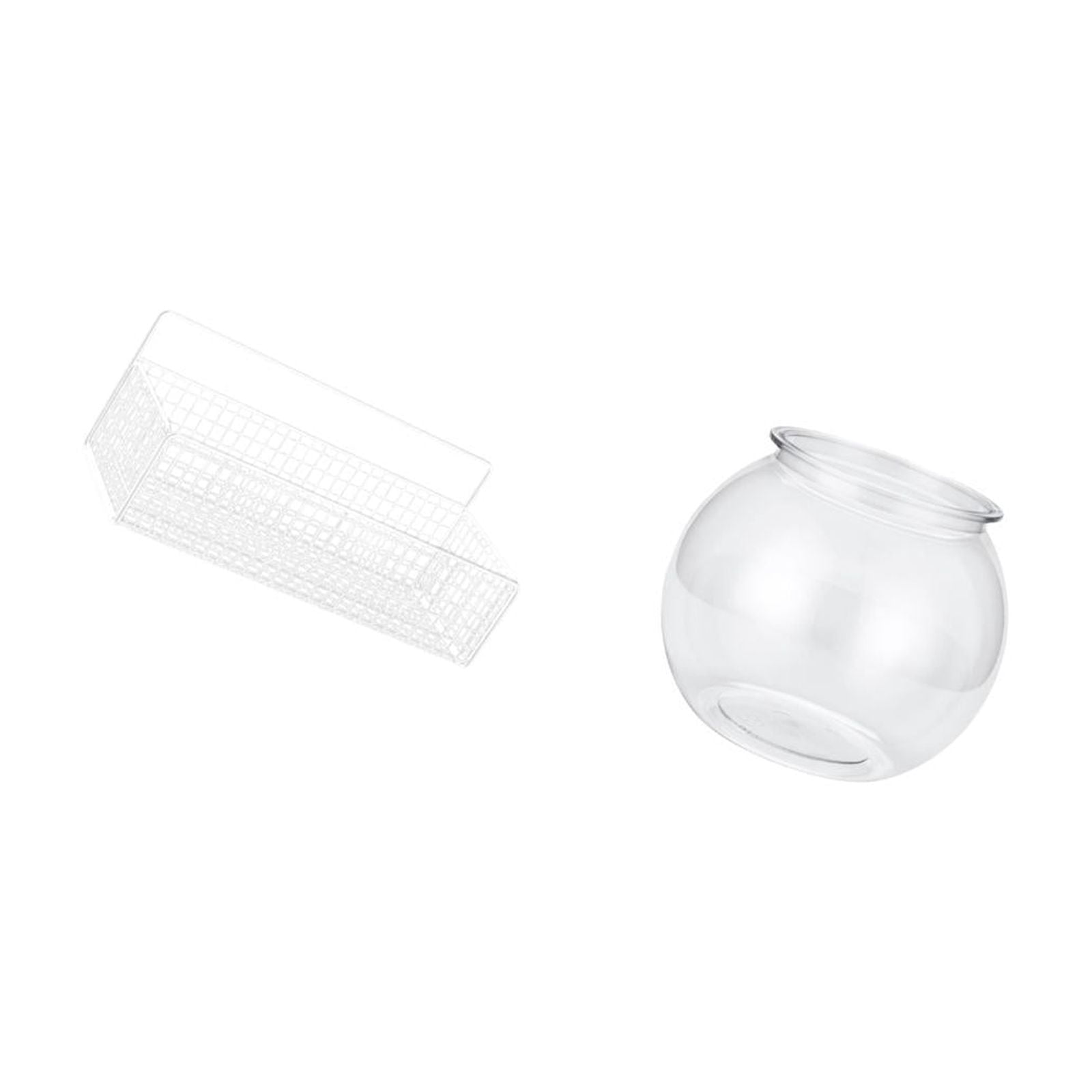 CarpNettore Crystal Clear Miniature Aquarium Bowl for Bedroom Desktop Living Room Home Decor DIY Fish Tank Vase Ornament Household Table Display