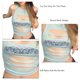thumbnail image 5 of Camisa sin mangas para mujer, cuello redondo, tiras recortadas, camiseta informal transpirable para mujer para citas, fiesta diaria, azul S, 5 of 6