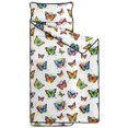thumbnail image 2 of Colorful Butterfly Pattern Teens Toddler Nap Mat with Pillow, Sleeping Mat Bag for Preschool Daycare 59"x22", 2 of 5