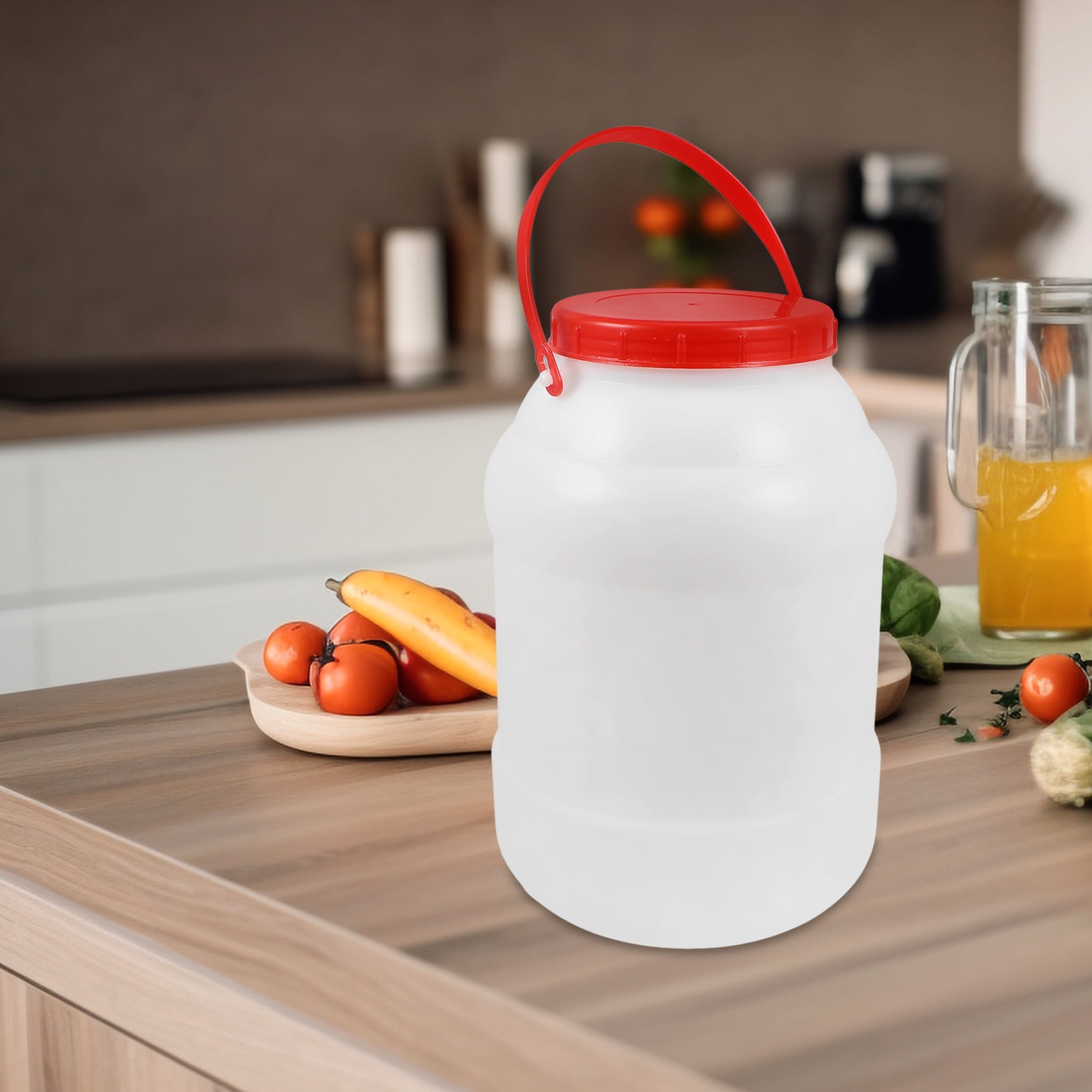 Raindrops White HDPE Water Storage Barrel with Thick Wall for Outdoor Use 12L