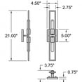 thumbnail image 7 of 62349LEDDLP-BWA Access Lighting Tyne - 4W 1 LED Wall Sconce-18 Inches Tall and 4.5 Inches Wide, 7 of 7