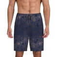 thumbnail image 1 of Balery Sunflowers Pantalones cortos de pijama de punto de algodón para hombre con cinturilla y bolsillos-Small, 1 of 6
