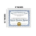 thumbnail image 4 of General Education Diploma GED Certificate of Graduation 6pk 8.5x11 Linen Graduation High School to Frame Holder Counselor Blue Vintage Border, 4 of 5