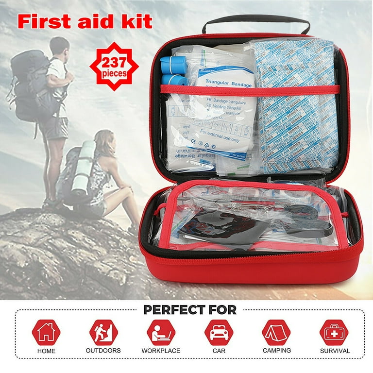 Travel First Aid Kit for Car -104 Pcs.- RV & Camper Essentials - Car  Essentials for Women - Camper Must Haves - Road Trip Essentials For Adults  - Car
