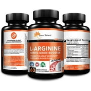 Extra Strength L Arginine 1200 mg Nitric Oxide Supplement for Muscle Growth and Heart Health with L-Citrulline Powder and Essential Amino Acids Physical Endurance All Natural, Non-GMO, Made in USA